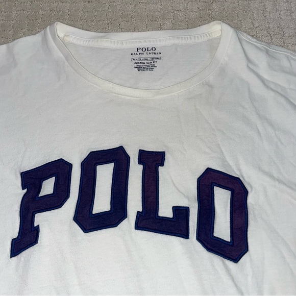 90’s Polo Ralph Lauren Sport Spell Out White T Shirt XL - Picture 6 of 6